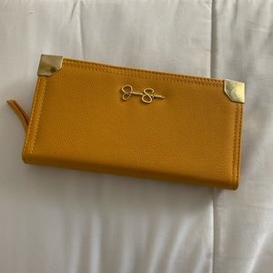 yellow wallet clutch